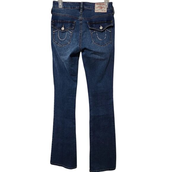 True Religion Jeans Size 26 Becca Mid Rise Bootcut Flap Pockets Stretch Denim - Picture 4 of 14